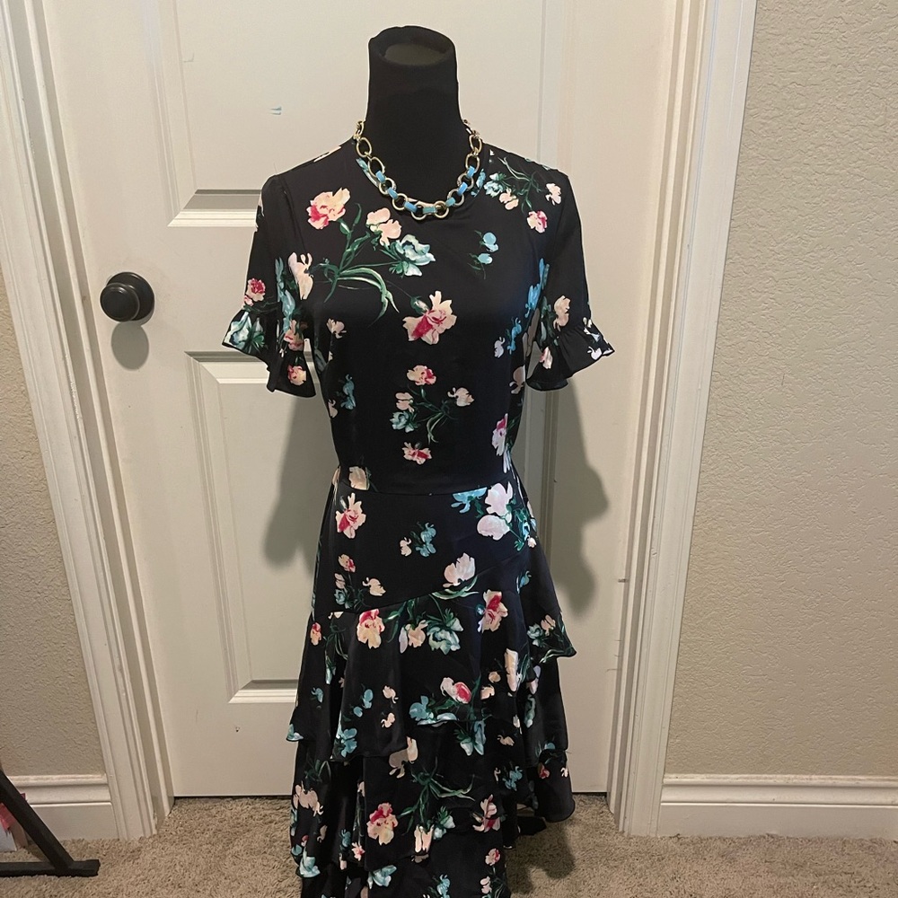 Black floral dress